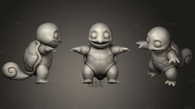 Squirtle 2 stl model for CNC